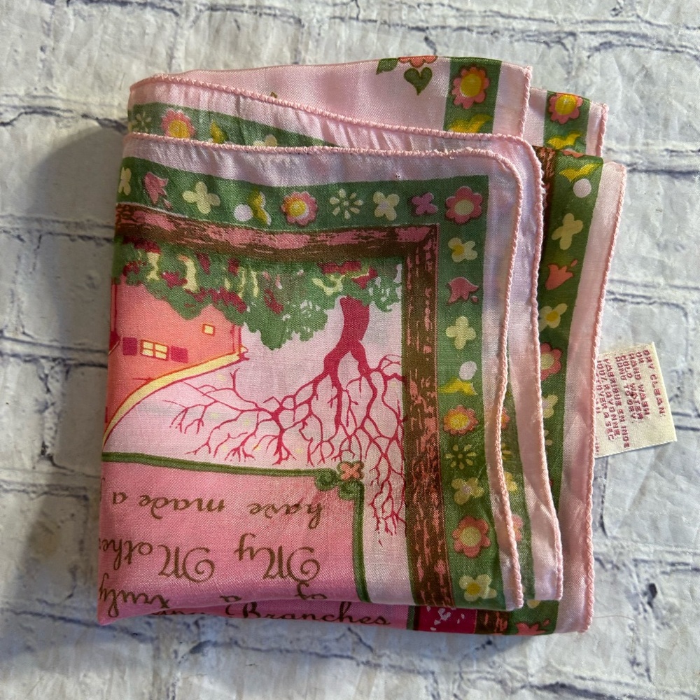 APRIL CORNELL FOR CORNELL TRADING 100% RAYON WITH HOUSE HOME MOTHER SCARF OBLONG - Picture 3 of 9